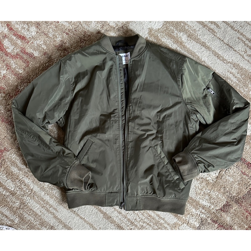 Old Navy Womens Bomber Jacket M Capsule Minimalist Utility Streetwear Americana